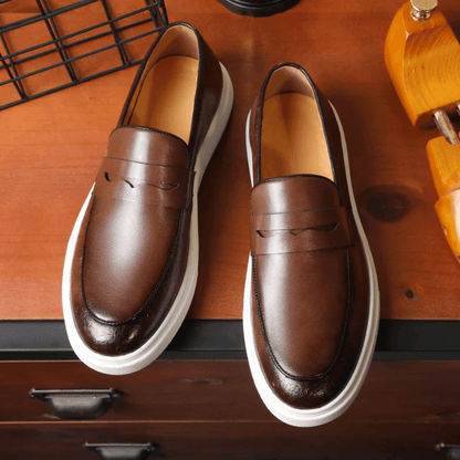Leather Moccasin Slip-On for Men by Arveno