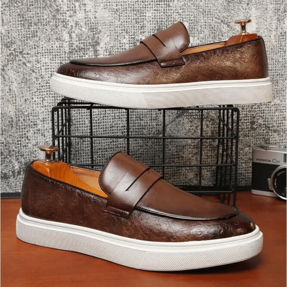 Leather Moccasin Slip-On for Men by Arveno