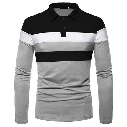 Men's Long Sleeve Polo Shirt Slingint Arveno