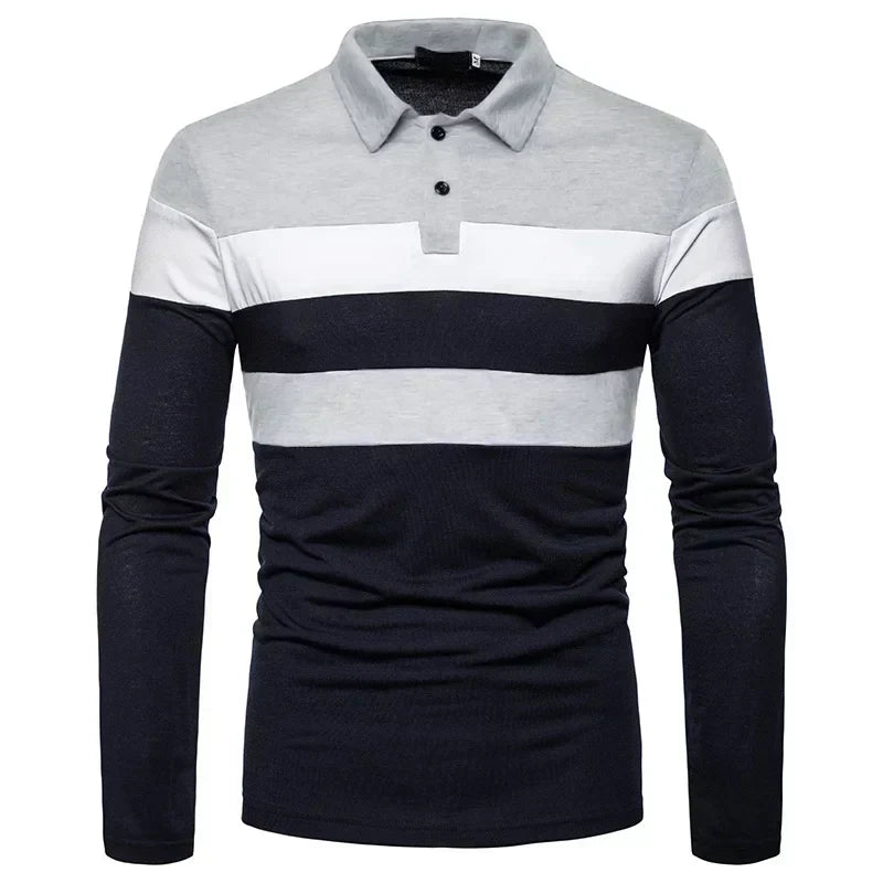 Men's Long Sleeve Polo Shirt Slingint Arveno