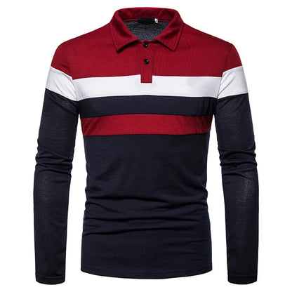Men's Long Sleeve Polo Shirt Slingint Arveno