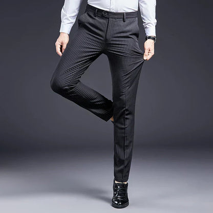 Premium Men's Suit Trousers Striped Arveno