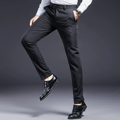 Premium Men's Suit Trousers Striped Arveno