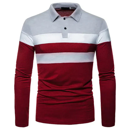 Men's Long Sleeve Polo Shirt Slingint Arveno