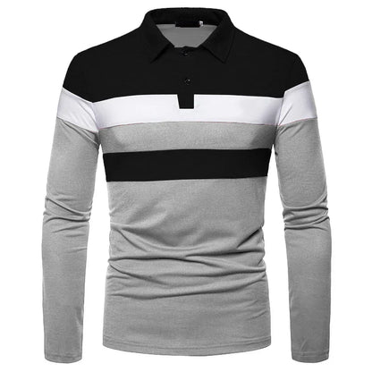 Men's Long Sleeve Polo Shirt Slingint Arveno