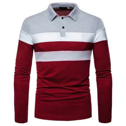 Men's Long Sleeve Polo Shirt Slingint Arveno