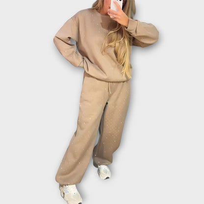 Bahar Elegant Diamond Jogger Set