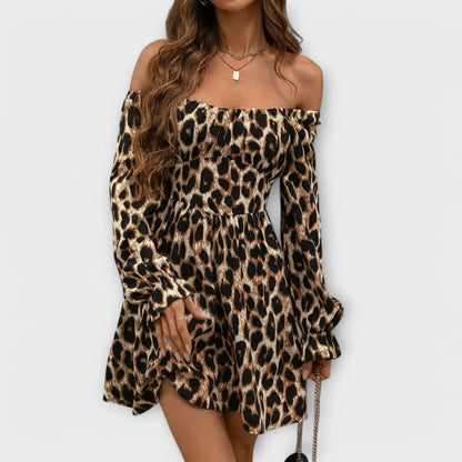 A stunning leopard print dress