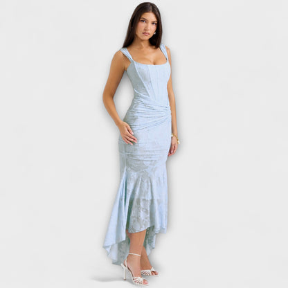 Renske - Long dress with an elegant and sophisticated bodice