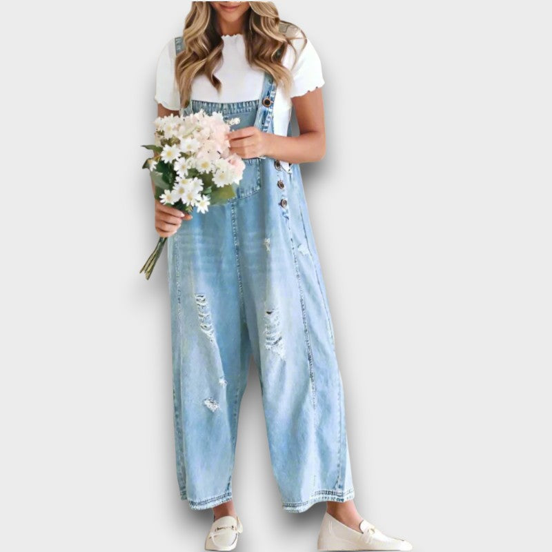 Raina – Vintage Wash Adjustable Jumpsuit